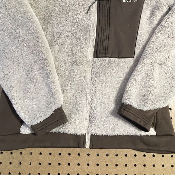 Mountain Hardwear Monkey Jacket Womens Medium Oat Beige Fuzzy Fleece Full Zip - Picture 4 of 12